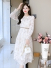 Mã L350: váy đẹp cao cấp dài tay siêu tiên nữ cao cấp chiffon hoa cho nữ cao cấp