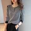 Mã C336: áo len nữ màu sắc thiết kế houndstooth cổ tròn Pc hàn quốc