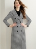 Mã C512: Áo khoác houndstooth nữ đẹp kẻ sọc Pc tây