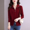 Mã L152: Áo khoác nữ len cardigan hai dây kéo dài tay cho nữ