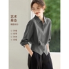 Mã M168: Áo sơ mi nữ kiểu Pháp Mohan Yimei, áo công sở