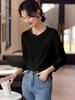 Mã L597: Áo thun dài tay màu trắng XWI Xinwei cho nữ cao cấp