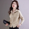 Mã L152: Áo khoác nữ len cardigan hai dây kéo dài tay cho nữ