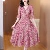 Mã M067: Đầm chiffon họa tiết hoa mùa hè dành cho nữ, thanh lịch và tinh tế