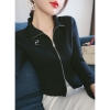 Mã G710: Áo khoác nỉ dài tay cardigan ngắn retro sang trọng