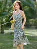 Mã M187: Đầm maxi in hoa tươi mát