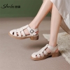 Mã K761: Giày Sandal Nữ Giày Dệt Bao Đầu Có Lỗ Đế Mềm