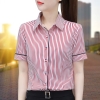 Mã L668: Áo sơ mi sọc dọc tay ngắn cho nữ mùa hè
