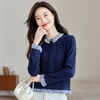 Mã K962: Áo len nữ cao cấp cao cấp cardigan dệt kim dài tay cổ đứng kiểu dáng
