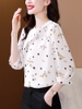 Mã L831: Áo sơ mi voan trắng nữ cao cấp tay lỡ thời trang xuân thu cho mẹ