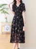 Mã M223: Đầm chiffon họa tiết hoa cho nữ, kiểu dáng mới mùa hè
