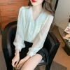 Mã D330: áo sơ mi nữ cổ búp bê Pc hàn quốc