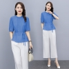 Mã L642: set bộ nữ cao cấp trung niên vải cotton và vải lanh dành cho phụ nữ cao cấp