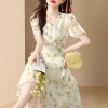 Mã L457: đầm hoa voan nữ cao cấp