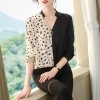 Mã A404 Giá 1380K: Áo sơ mi nữ kiểu mới Kiểu dáng phương tây cổ chữ V