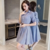 Mã B175: váy sơ mi sọc mùa hècao cấp thanh lịch