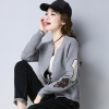 Mã C093: Áo khoác nữ dài tay đan len Cardigan nữ thêu cao cấp Pc mới