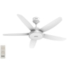 Quạt trần 5 cánh có đèn Sunhouse Apex APF7678W, Công suất 60W, Động cơ BLDC tiết kiệm điện, Lưu lượng gió 367m3/phút, Đèn led 24W siêu sáng với 3 màu, Chế độ đảo chiều quay, lưu thông gió 4 mùa, Bảo hành 2 năm tại nhà