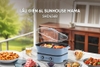 Lẩu điện Sunhouse Mama SHD4568, Công suất 2200W, Dung tích 6 Lít , Thiết kế 2 ngăn vừa lẩu vừa nướng, Chống dính PTFE, Đáy ngăn nướng dập nổi 3D, Bảo hành 2 năm