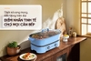 Lẩu điện Sunhouse Mama SHD4568, Công suất 2200W, Dung tích 6 Lít , Thiết kế 2 ngăn vừa lẩu vừa nướng, Chống dính PTFE, Đáy ngăn nướng dập nổi 3D, Bảo hành 2 năm