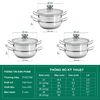 Bộ nồi xửng hấp Inox Fivestar 20cm THT-FSNX20IN001 - Chất liệu inox cao cấp, Đáy 3 lớp bền chắc, Vung kính cường lực, Sử dụng trên mọi loại bếp