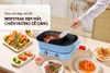 Lẩu điện Sunhouse Mama SHD4568, Công suất 2200W, Dung tích 6 Lít , Thiết kế 2 ngăn vừa lẩu vừa nướng, Chống dính PTFE, Đáy ngăn nướng dập nổi 3D, Bảo hành 2 năm