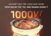 Lẩu điện 4L Sunhouse SHD4540, Công suất cao lên đến 1000W, Dung tích 4 lít, Gia nhiệt trực tiếp, Chống dính men sứ Ceramic bền bỉ, Bảo hành 12 tháng