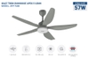 Quạt trần Sunhouse Apex 5 cánh APF7688, Công suất 57W/ LED 18W, Động cơ DC tiết kiệm năng lượng, Cánh quạt 3D sải rộng, Tích hợp đèn LED 3 màu, Có chế độ đảo chiều gió, Bảo hành 24 tháng tại nhà