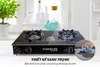 Bếp gas dương kính SUNHOUSE MAMA MMBB0787B, Mặt kính cường lực dày 7mm, Đầu đốt bằng hợp kim đồng, Kiềng thép tráng men siêu bền, Bảo hành 12 tháng