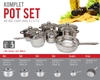 Bộ nồi chảo inox Elmich Komplet EL3112