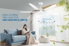 Quạt trần 5 cánh có đèn Sunhouse Apex APF7678W, Công suất 60W, Động cơ BLDC tiết kiệm điện, Lưu lượng gió 367m3/phút, Đèn led 24W siêu sáng với 3 màu, Chế độ đảo chiều quay, lưu thông gió 4 mùa, Bảo hành 2 năm tại nhà