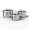 Bộ nồi Inox đa lớp Sunhouse Mama SHG701 - Chất liệu inox 304, 3 lớp nguyên khối dày gấp 4 lần inox thông thường, Hiệu suất bắt từ lên tới 99%, An toàn tuyệt đối cho sức khỏe