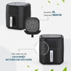 Nồi chiên không dầu Sunhouse SHD4082, Công suất 1800W,  Dung tích 9 Lít, Điều khiển núm xoay, Công nghệ Rapid Air, Chống dính Whitford (USA) siêu bền, Sản xuất tại Việt Nam, , Bảo hành 12 tháng