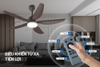 Quạt trần Sunhouse Apex 5 cánh APF7687, Công suất 57W/ LED 18W, Động cơ DC tiết kiệm năng lượng, Cánh quạt 3D sải rộng, Tích hợp đèn LED 3 màu, Có chế độ đảo chiều gió, Bảo hành 24 tháng tại nhà