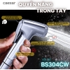Vòi xịt vệ sinh Caesar BS304CW, Vòi nhựa ABS mạ Crom và Niken, Dây inox 304, Bảo hành 2 năm