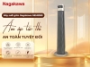 Máy sưởi gốm Nagakawa NEH8389, Công suất 2000W, Điều khiển cảm ứng, Có điều khiển từ xa, 1 mức gió mát và 2 mức gió ấm, Chế độ Eco tiết kiệm điện, Cài đặt nhiệt độ linh hoạt, Tự động ngắt khi đổ, Xoay 70 độ, Bảo hành 1 năm