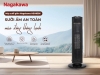 Máy sưởi gốm Nagakawa NEH8356, Công suất 2000W, Điều khiển núm xoay, 1 mức gió mát và 2 mức gió ấm, Có cài đặt nhiệt độ, Tự động ngắt khi đổ, Xoay 60 độ, Bảo hành 1 năm
