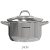 Nồi inox 3 đáy Sunhouse SHG301-24, Đường kính 24cm, Vung kính cường lực siêu bền, Sử dụng trên mọi loại bếp