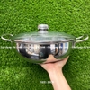 Nồi lẩu inox 3 đáy Fivestar THT-FSCL26IN001 - Chất liệu inox 430, Đường kính 26cm, Vung kính cường lực siêu bền