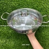 Nồi lẩu inox 3 đáy Fivestar THT-FSCL26IN001 - Chất liệu inox 430, Đường kính 26cm, Vung kính cường lực siêu bền
