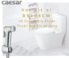 Vòi xịt vệ sinh Caesar BS304CW, Vòi nhựa ABS mạ Crom và Niken, Dây inox 304, Bảo hành 2 năm