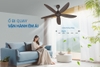Quạt trần Sunhouse Apex 5 cánh APF7661, Công suất 57W, Động cơ DC tiết kiệm điện, Điều khiển từ xa, Có chế độ đảo chiều gió, Bảo hành 24 tháng tại nhà