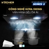 Máy hút mùi âm tủ Kocher Turbo SerieS X-350D, Công suất 195W, Công suất 1800m3/h, Điều khiểm cảm ứng với 4 tốc độ, Chế độ cảm biến vẫy tay, Bảo hành 3 năm tại nhà