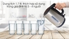 Bình đun siêu tốc Toshiba 1.7 lít KT-17SH1NV, Coogn suất 2150W, Chất liệu inox 304, Bộ điều khiển Strix siêu bền, Bảo hành 12 tháng