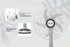 Quạt tích điện Sunhouse SHD7223, Công suất 24W,  Thời gian sử dụng từ 5 đến 16 giờ, Thiết kế 5 cánh, Điều khiển nút ấn, Đảo chiều linh hoạt, Bảo hành 12 tháng