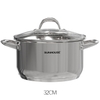 Nồi inox 3 đáy Sunhouse SHG301-32, Đường kính 32cm, Vung kính cường lực siêu bền, Sử dụng trên mọi loại bếp