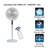 Quạt đứng Tefal Turbo Life VH659790 - Công suất 55W, Đường kính lồng quạt 44cm, Điều khiển nút bấm và điều khiển từ xa, Có hẹn giờ, Bảo hành 24 tháng