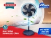 Quạt đứng 5 cánh Sunhouse SHD7392, Công suất 120W, Đường kính lồng quạt 60cm, Cánh sắt siêu bền, Chân đế chắc chắn, Điều khiển núm xoay, Bảo hành 12 tháng