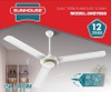 Quạt trần 3 cánh Sunhouse SHD7658, Công suất 75W, Động cơ bằng đồng, Trục quay ổ bi vận hành êm ái, 5 tốc độ gió, Sải cánh 1400mm, Điều khiển núm xoay, Bảo hành 12 tháng