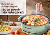 Lẩu điện 4L Sunhouse SHD4540, Công suất cao lên đến 1000W, Dung tích 4 lít, Gia nhiệt trực tiếp, Chống dính men sứ Ceramic bền bỉ, Bảo hành 12 tháng